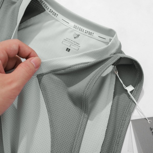 Tank Top DEFOXX Sport xanh xám có các size đa dạng từ S, M, L đến XL,