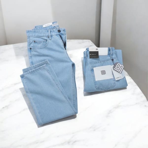 Quần jean Lembox màu xanh bạc - Hình ảnh 2