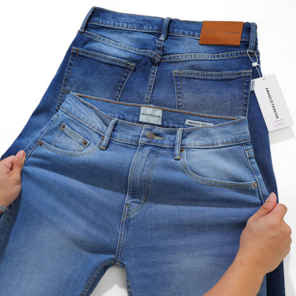 Quần jean Amancio xanh wash xuất khẩu - Ảnh 6