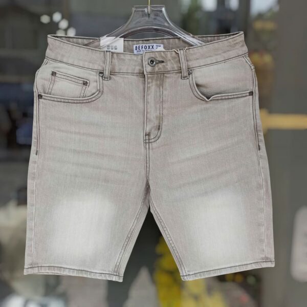 Quần short jean defoxx xám bạc - Ảnh 2