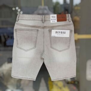 Quần short jean defoxx xám bạc
