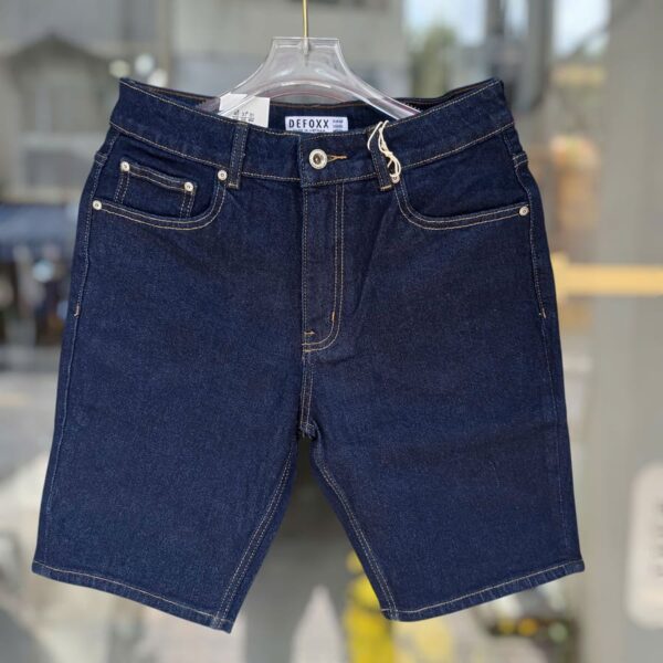 Quần short jean defoxx xanh muối tiêu - Ảnh 3