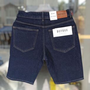Quần short jean defoxx xanh muối tiêu