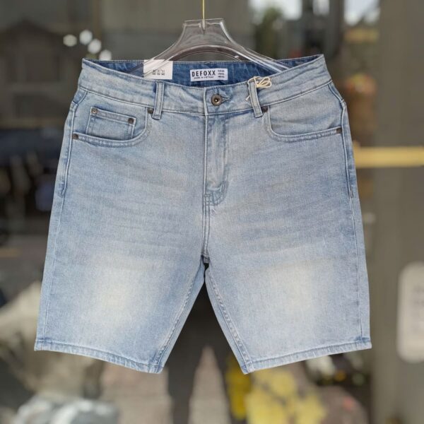 Quần short jean defoxx wash bạc - Ảnh 2