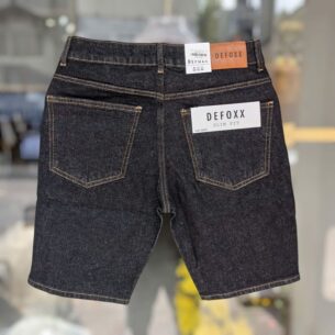 Quần short jean defoxx đen muối tiêu