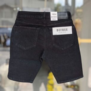Quần short jean defoxx đen tuyền
