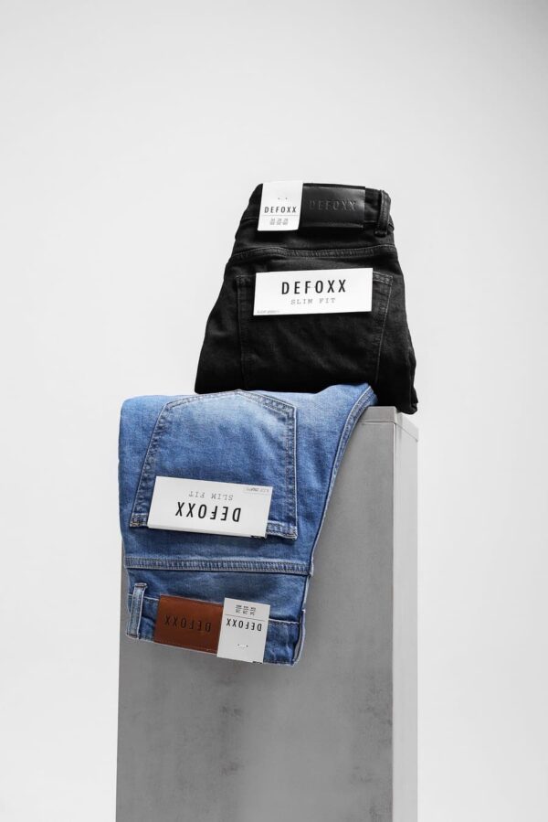 Quần short jean defoxx xanh wash rách - Ảnh 4