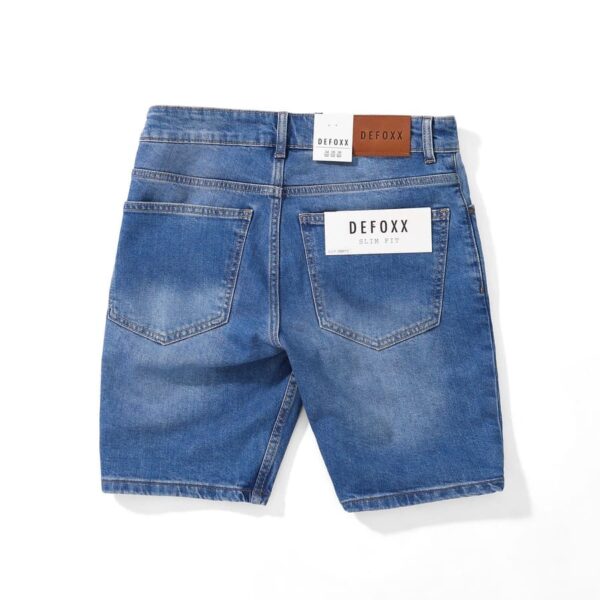 Quần short jean defoxx xanh wash rách - Ảnh 10