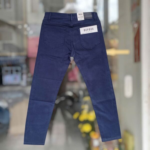 Quần jean defoxx xanh mực 250613 ống ôm co giãn - Ảnh 2