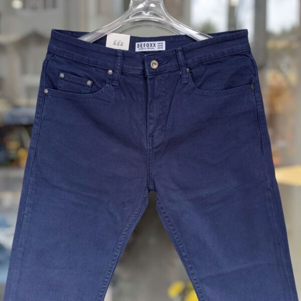 Quần jean defoxx xanh mực 250613 ống ôm co giãn - Ảnh 5