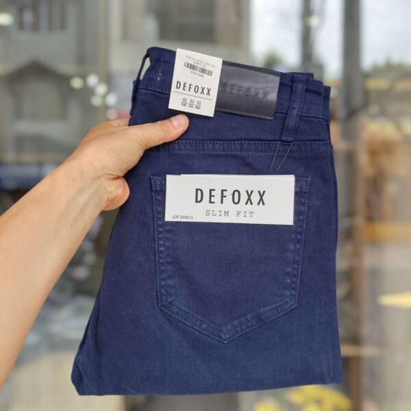Quần jean defoxx xanh mực 250613 ống ôm co giãn